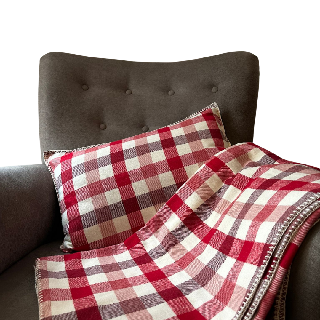 Manta Xadrez Tartan Vermelho