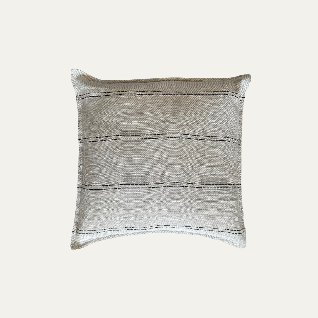 Housse de Coussin en Lin, Pinstripe