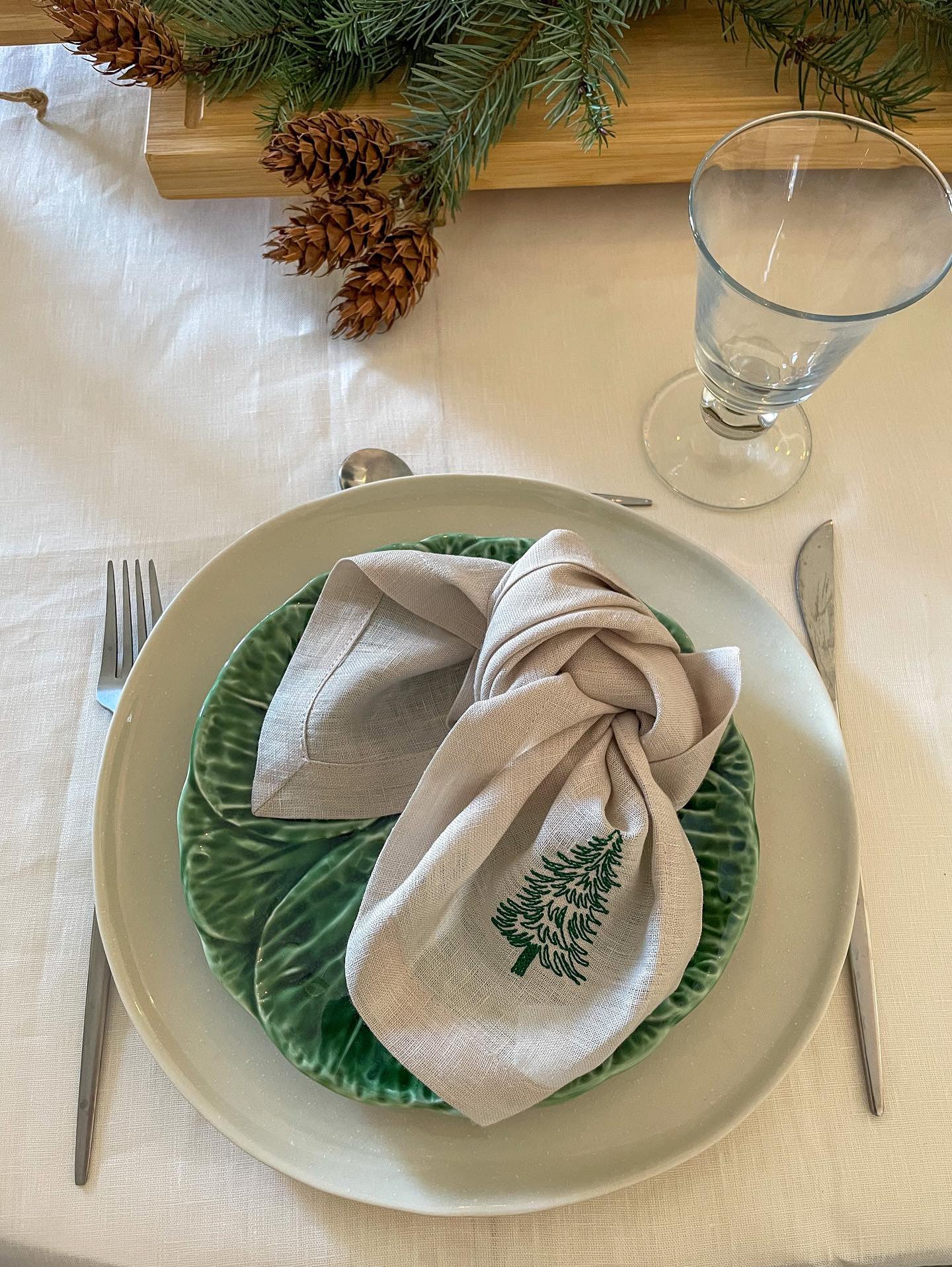 Linen Napkin, Pine Tree