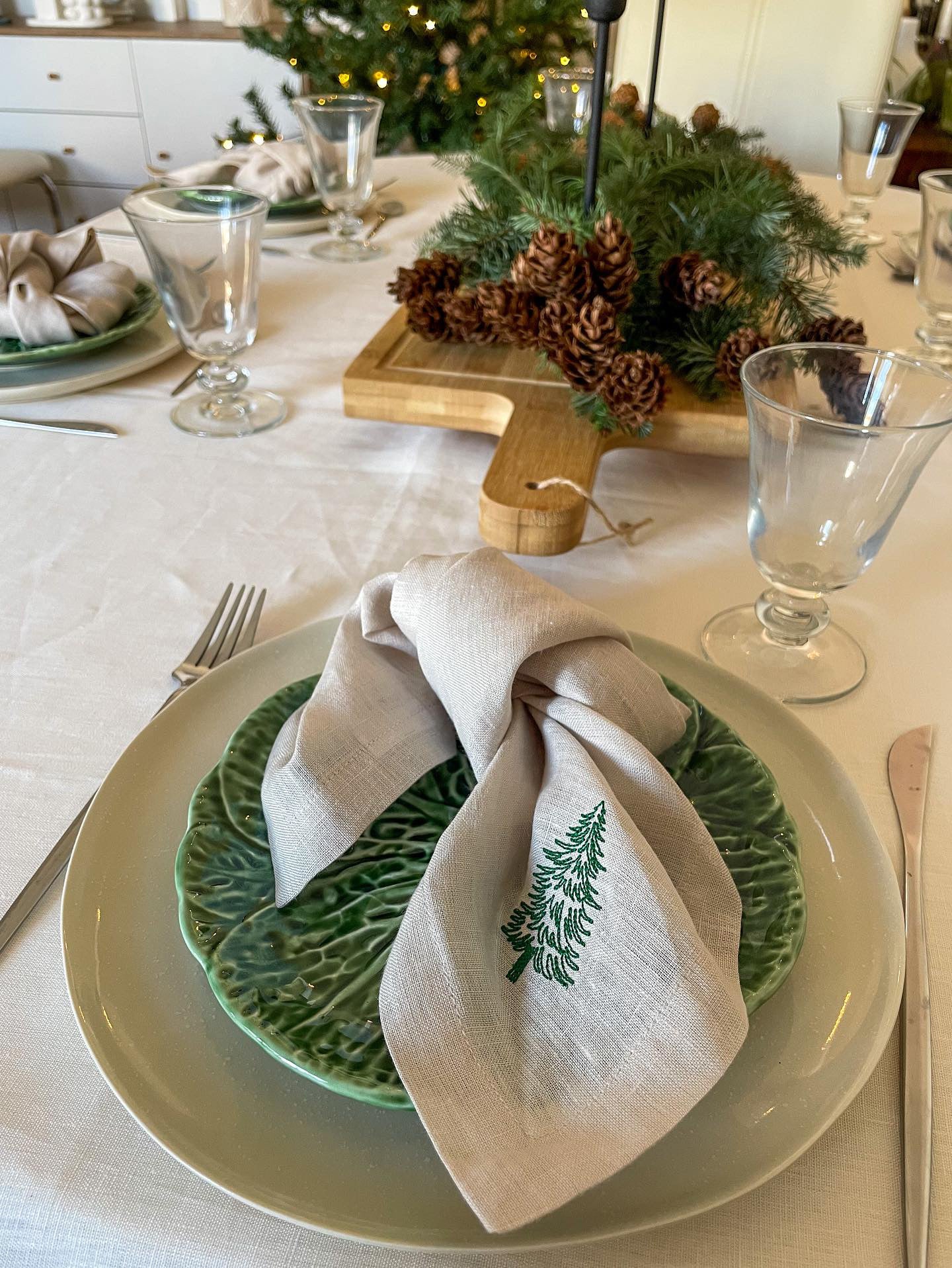 Linen Napkin, Pine Tree