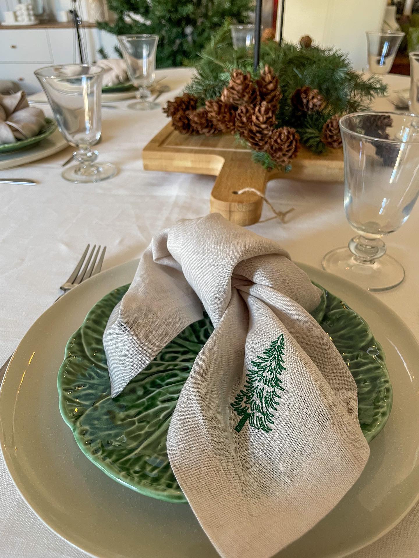 Linen Napkin, Pine Tree