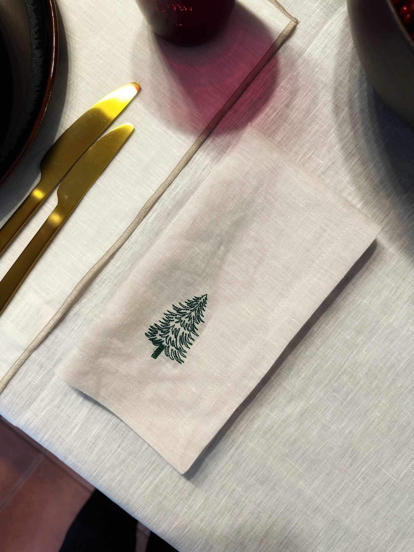 Linen Napkin, Pine Tree