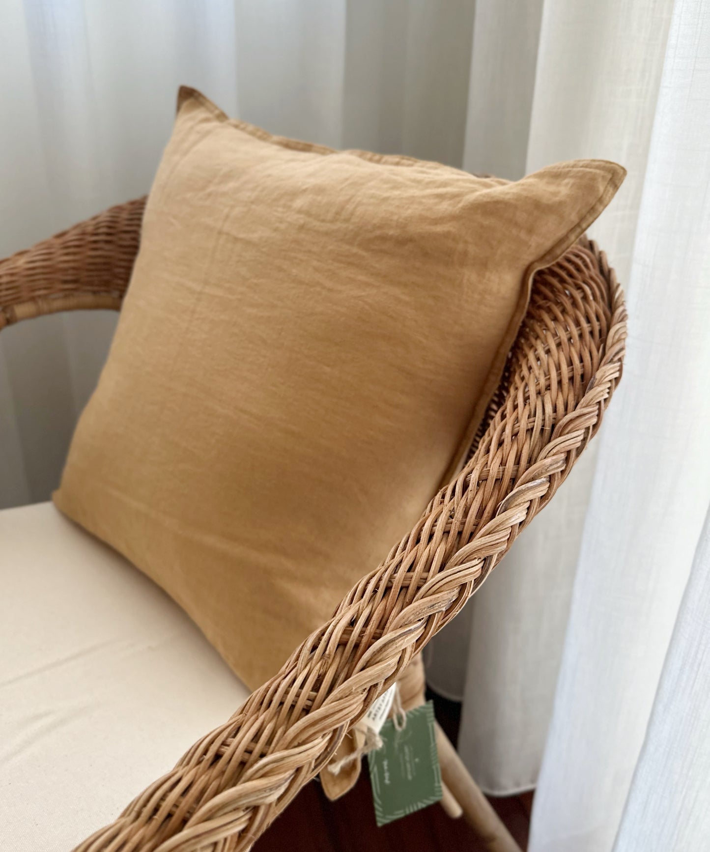 Caramel Linen Cushion Cover